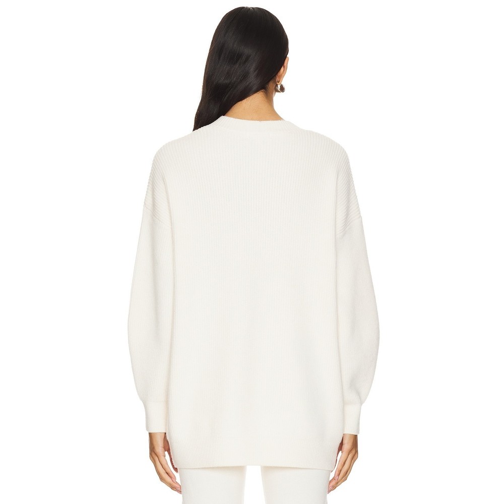 New 525 Evelyn Asymmetrical Luxe Oversized Cardi in Sea Salt cream - Picture 3 of 5